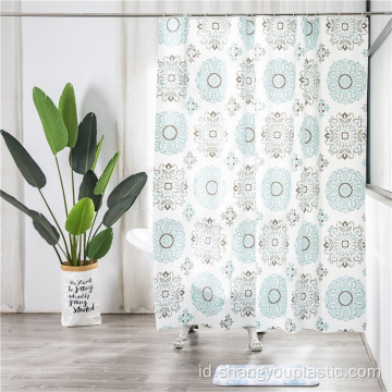 Peva Shower Curtain Kamar Mandi Kustom Dicetak dengan Karpet